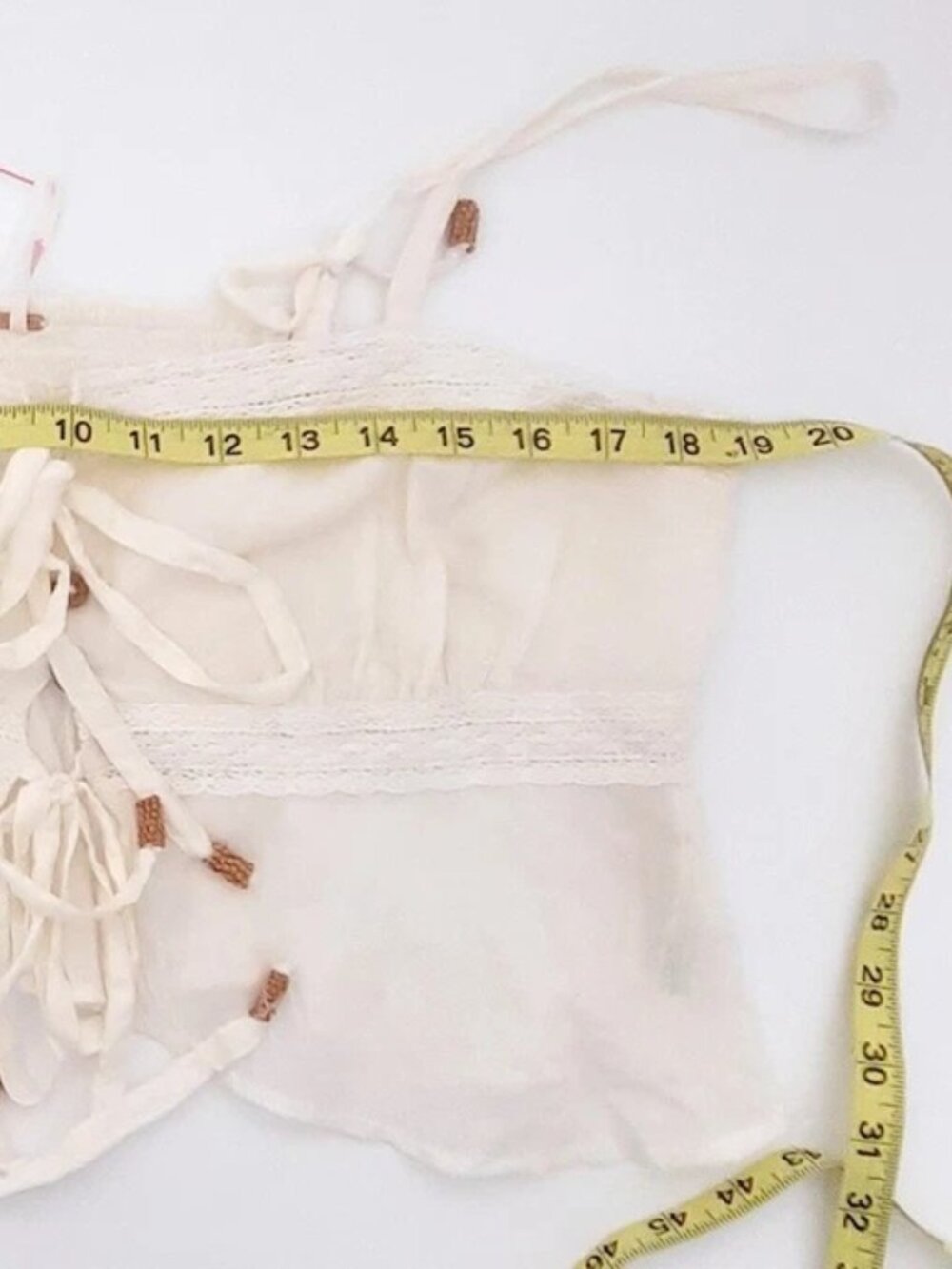 Free People Zaria Set Tank Top & Mini Skirt Set Ivory Size Large NWT - Picture 7 of 11